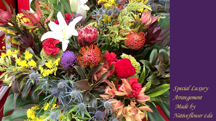 開店祝い花　お祝いアレンジメント　東京　二子玉川の花屋　ネイティブフラワーイーダ