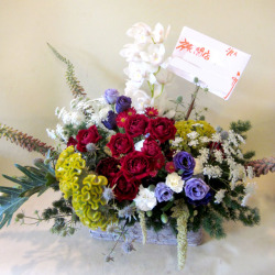 渋谷の開店祝いに贈る花・周年祝い オブロング