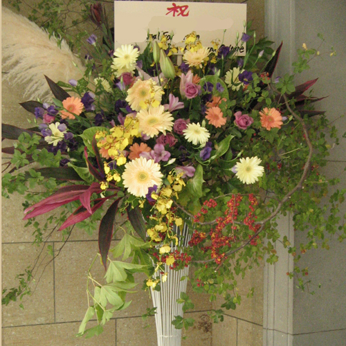 銀座のオフィス・企業に贈る お祝いエレガントスタンド花