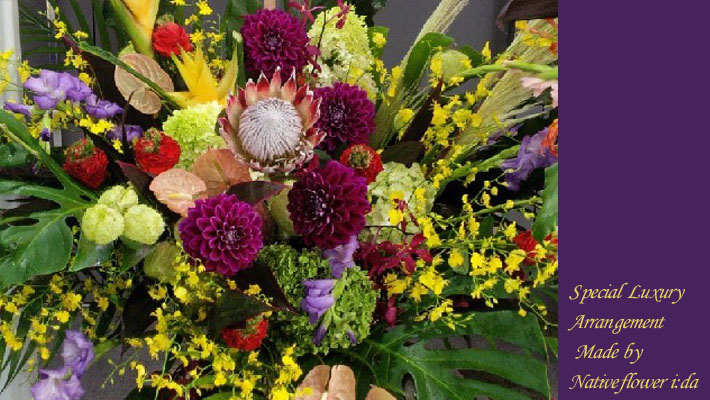 公演祝い　スタンド花　東京　二子玉川の花屋　ネイティブフラワーイーダ